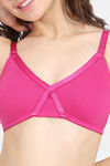 Rosaline Everyday Double Layered Non-Wired 3/4th Coverage T-Shirt Bra - Beetroot Purple — thumbnail 4